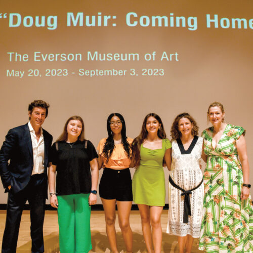 David Muir, Hannah Salvagni, Keiasia Tyrell Hines, Selena Shenandoah, Heather Muir, Elizabeth Dunbar. Photo by Natalia Purchiaroni/Everson Museum of Art