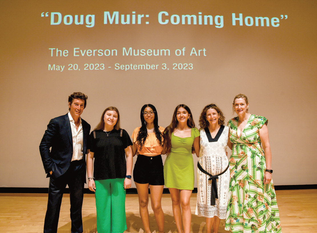 David Muir, Hannah Salvagni, Keiasia Tyrell Hines, Selena Shenandoah, Heather Muir, Elizabeth Dunbar. Photo by Natalia Purchiaroni/Everson Museum of Art